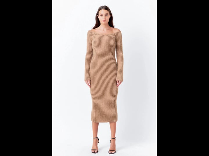 endless-rose-womens-knit-off-shoulder-midi-dress-camel-1