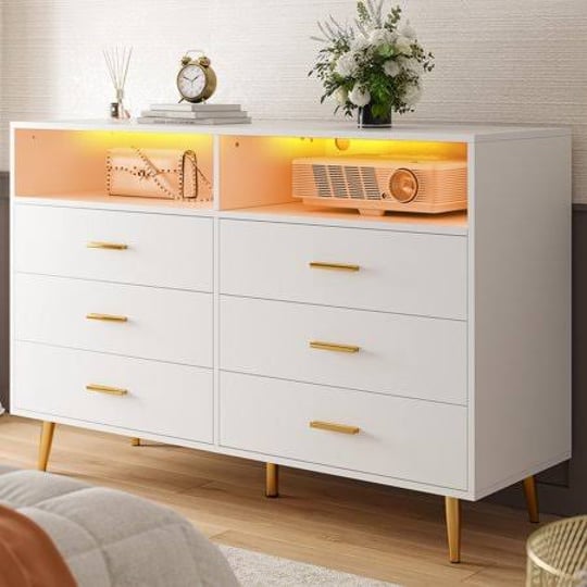 enhomee-dresser-white-dresser-with-6-deep-drawers-drawer-dresser-with-led-lights-tv-stand-dressers-c-1