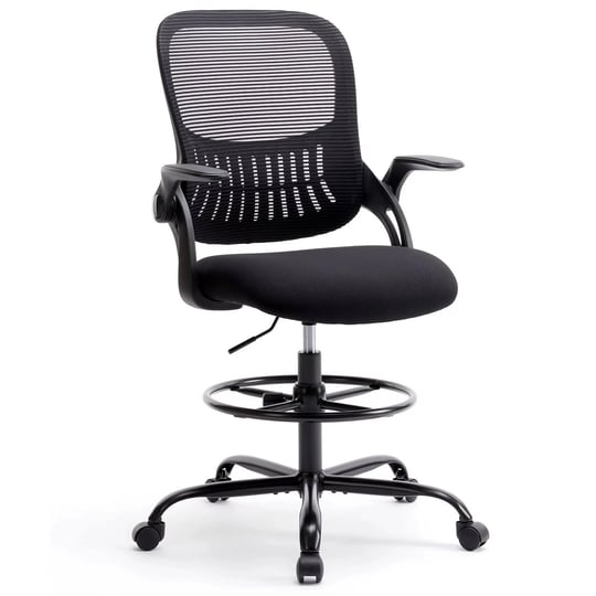 ergonomic-office-chair-for-standing-desk-height-adjustable-drafting-chair-with-flip-up-armrests-tall-1