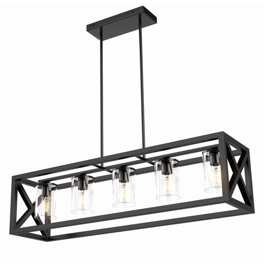espird-farmhouse-chandelier-rectangle-black-5-light-kitchen-island-cage-linear-pendant-lights-indust-1