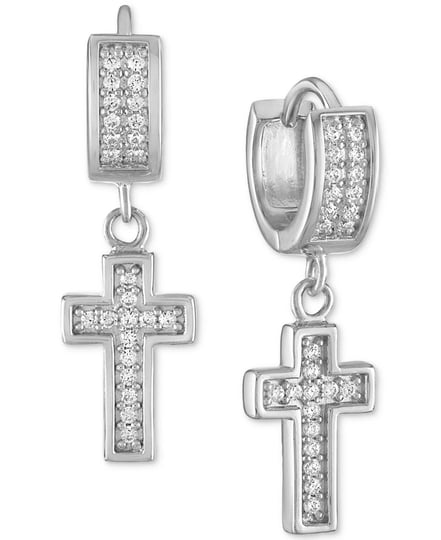esquire-mens-jewelry-cubic-zirconia-dangle-cross-huggie-hoop-earrings-in-sterling-silver-created-for-1