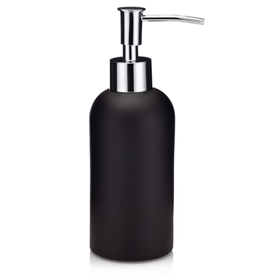 essentrahome-matte-black-soap-dispenser-with-chrome-metal-pump-for-bathroom-bedroom-or-kitchen-also--1