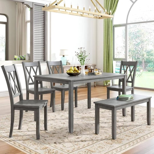 euroco-54-6-piece-farmhouse-dining-table-setdining-room-table-set-with-solid-wood-table-4-ergonomic--1