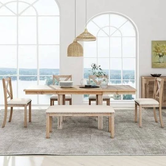 euroco-82-inch-farmhouse-6pcs-dining-table-sets-for-6-solid-wood-dining-table-set-with-extendable-ta-1