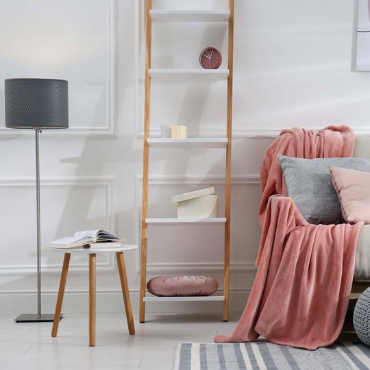 evideco-wall-leaning-5-shelves-ladder-padang-storage-bamboo-wood-white-1