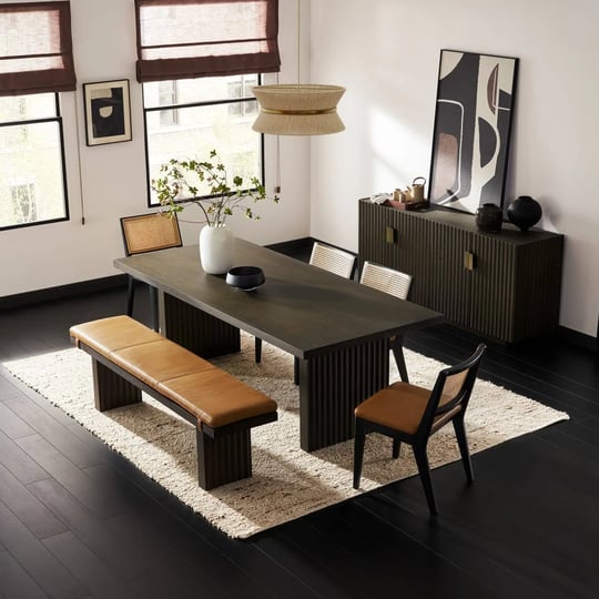extended-dining-table-with-bench-and-4-top-grain-leather-chairs-sloane-by-castlery-1