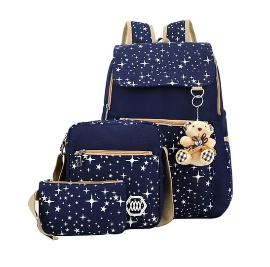 fanci-teenager-girls-backpack-canvas-rucksack-school-book-bag-with-pen-1