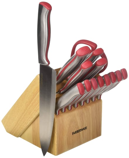 farberware-15-piece-edgekeeper-stainless-steel-basic-red-cutlery-set-1