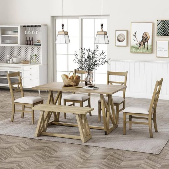 farmhouse-6-piece-natural-rectangle-wood-dining-table-set-with-4-upholstered-chairs-and-solid-wood-b-1