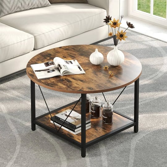 farmhouse-coffee-table-with-storage-shelf-for-living-room-in-rustic-brown-1