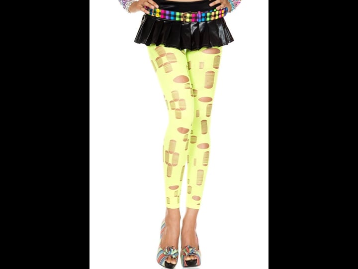 fashionfirst-tattered-cut-out-leggings-neon-green-womens-1