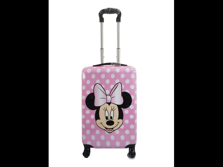 fast-forward-minnie-mouse-20-inches-kids-luggage-hardside-tween-spinner-carry-on-rolling-suitcase-fo-1