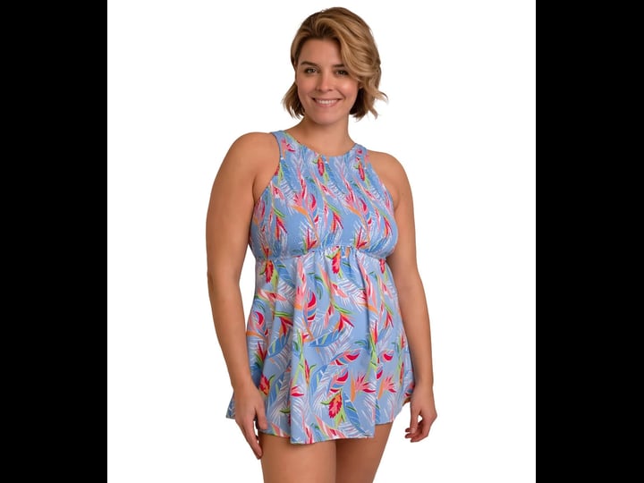 fit-4-u-womens-plus-dawn-smocked-high-neck-babydoll-dress-multi-22w-1