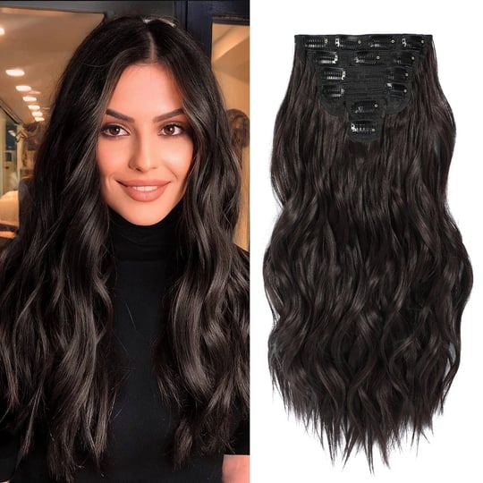 fliace-clip-in-hair-extensions-6-pcs-natural-soft-hair-blends-well-hair-extensions-dark-brown-long-w-1