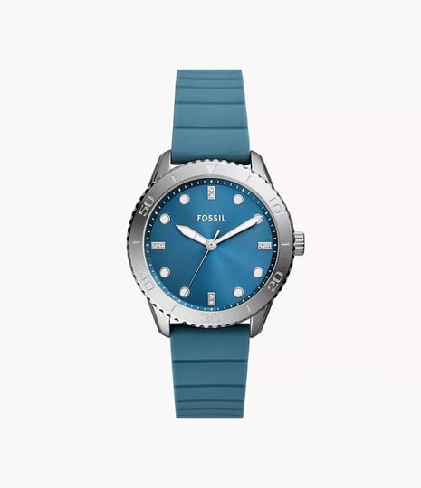 fossil-outlet-womens-dayle-three-hand-blue-silicone-watch-blue-1