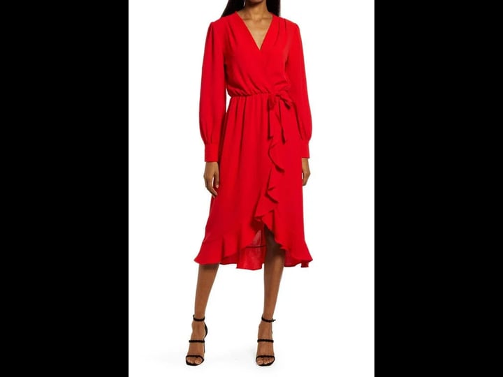 fraiche-by-j-faux-wrap-ruffle-long-sleeve-dress-in-red-at-nordstrom-size-medium-1