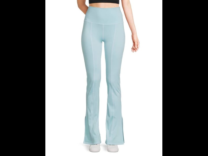frankies-bikinis-womens-zippy-flare-leggings-baby-blue-size-l-1