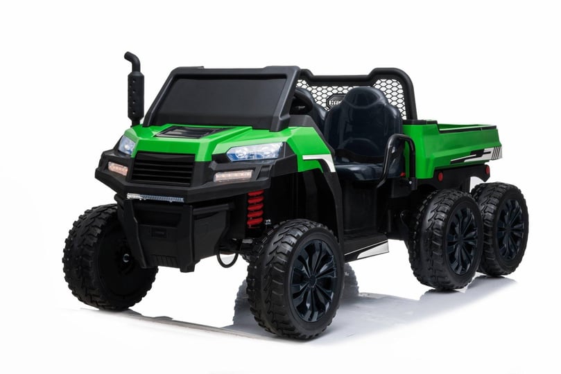 freddo-24v-6-wheel-2-seater-ride-on-tractor-trailer-black-1