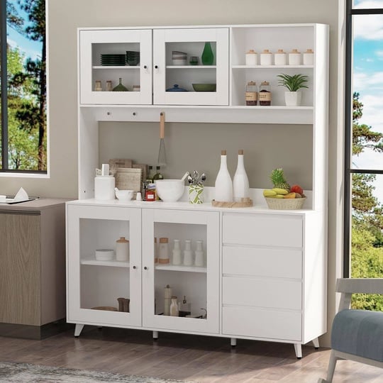 fufugaga-kitchen-pantry-storage-cabinet-buffet-hutch-with-microwave-stand-and-drawer-in-white-ljy-kf-1