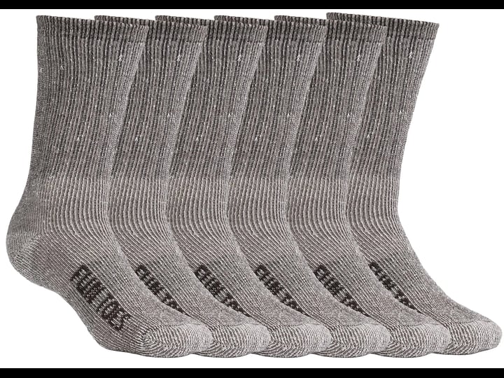 fun-toes-men-merino-wool-hiking-socks-lightweight-6-pairs-pack-brown-mens-size-8-13