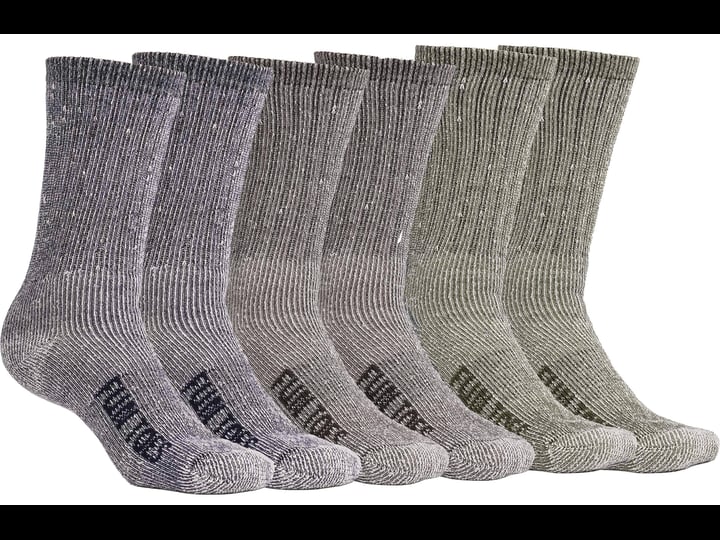 fun-toes-women-thermal-merino-wool-socks-6-pairs-mid-weight-reinforced-size-9-12
