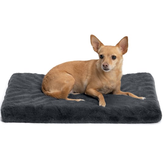 fur-haven-plush-gray-pet-bed-1