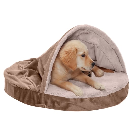 furhaven-wave-fur-velvet-memory-foam-snuggery-dog-cat-bed-brownstone-26-in-1