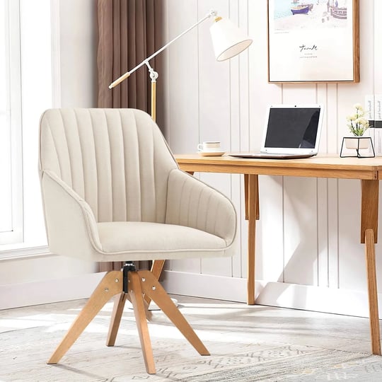 furniliving-faux-linen-beige-mid-century-swivel-accent-chairs-modern-vanity-barrel-desk-chair-1