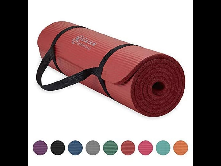 gaiam-essentials-thick-yoga-mat-fitness-exercise-mat-with-easy-cinch-yoga-mat-carrier-strap-red-72-i-1