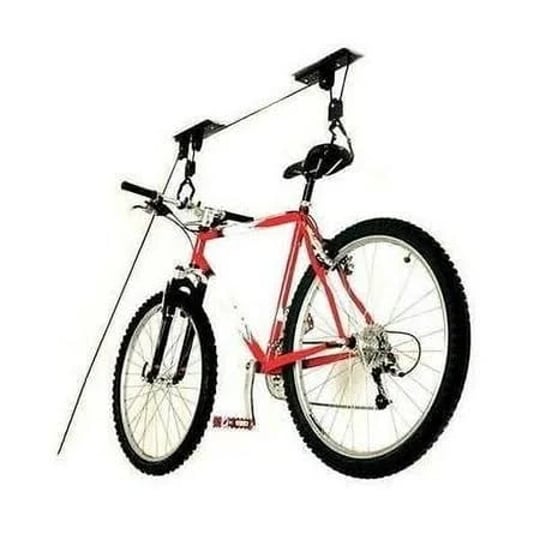garage-ceiling-roof-mount-mounted-bike-storage-rope-lift-pulley-rack-hoist-1