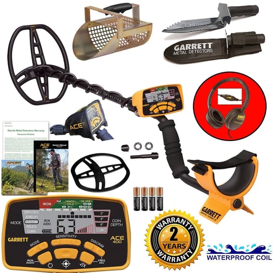garrett-ace-400-metal-detector-with-dd-waterproof-coil-metal-scoop-and-edge-digger-1