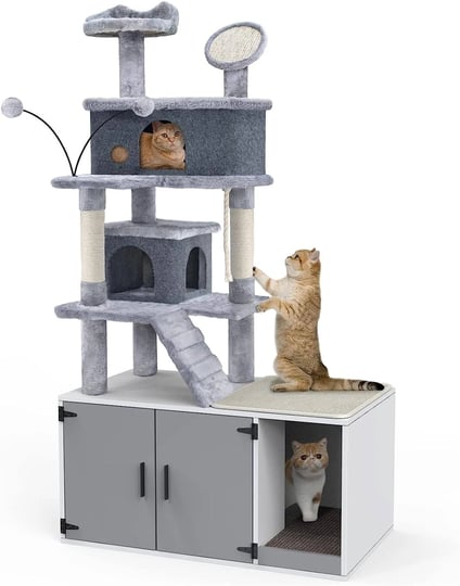 gdlf-cat-litter-box-enclosure-hidden-washroom-with-cat-tower-all-in-one-tree-condo-scratching-post-1