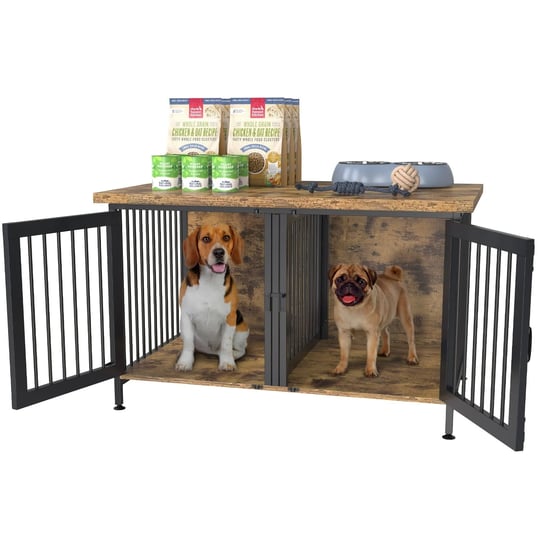 gdlf-double-dog-crate-with-divider-for-1-or-2-dogs-indoor-kennel-cage-int-dims-36-2wx24-5dx21h-brown-1
