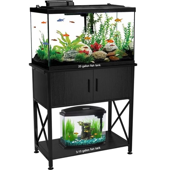 gdlf-fish-tank-stand-metal-aquarium-stand-for-20-gallon-long-with-accessories-storage-1