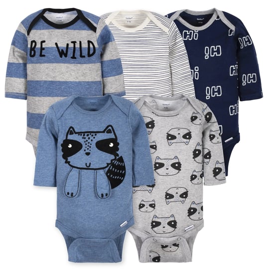 gerber-5-pack-baby-boys-raccoon-long-sleeve-onesies-bodysuits-newborn-1