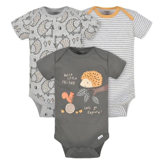 gerber-baby-boys-3pk-hedgehog-short-sleeve-onesies-gray-0-3m-1