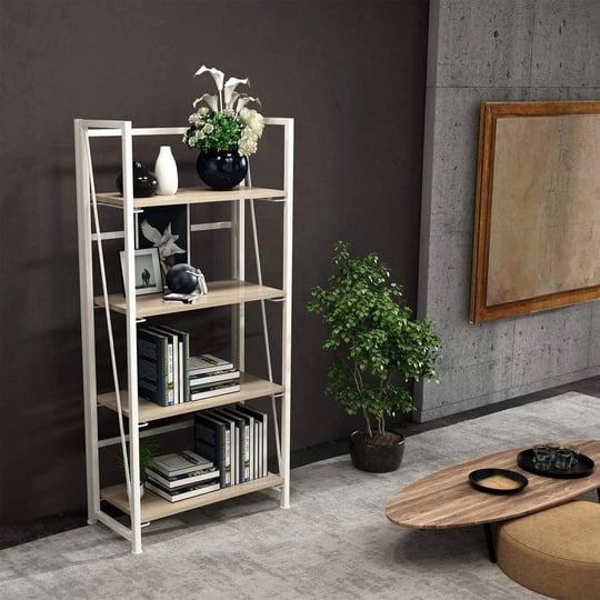 ghqme-fully-assembled-space-saving-4-tiered-folding-bookcase-open-shelves-white-1