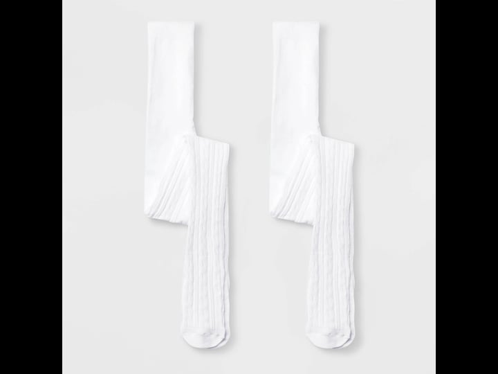 girls-2pk-uniform-cotton-cable-texture-tights-cat-jack-white-s-1