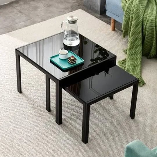 glavbiku-coffee-table-set-of-2modern-nesting-coffee-table-with-metal-frame-for-living-roomblack-size-1