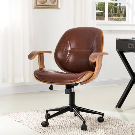 glitzhome-modern-ergonomic-faux-leather-gaslift-adjustable-swivel-office-task-chair-russet-1
