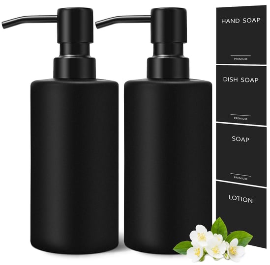 gmisun-black-soap-dispenser-2-pack-glass-soap-dispenser-with-matte-black-stainless-steel-pump-12-oz--1