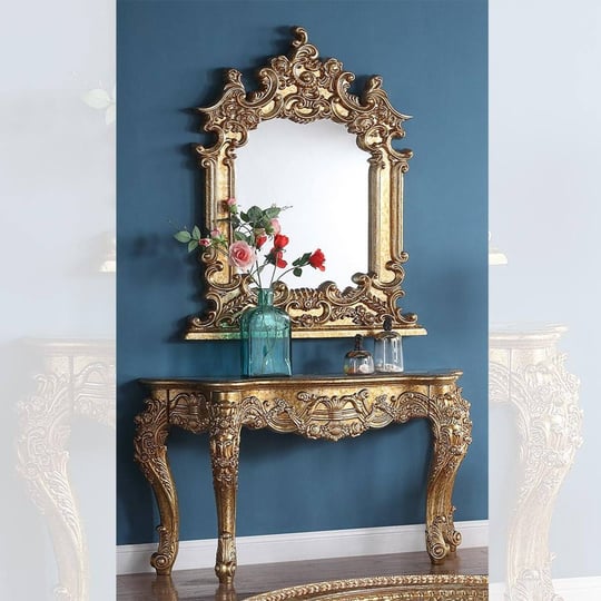 gold-finish-console-table-mirror-traditional-homey-design-hd-328g-1