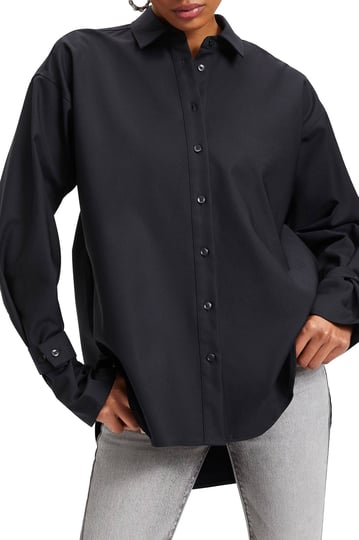 good-american-womens-tabbed-poplin-shirt-2xs-xs-black-1