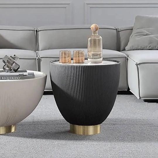gray-drum-coffee-table-sintered-stone-round-pu-leather-accent-table-1