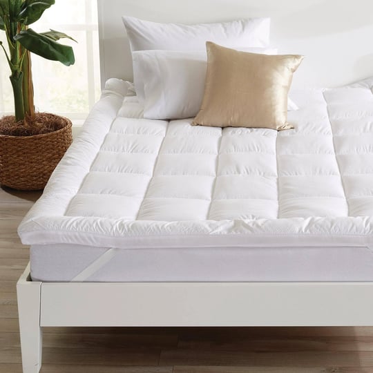 great-bay-home-ultra-soft-thick-down-alternative-2-inch-mattress-topper-queen-white-1