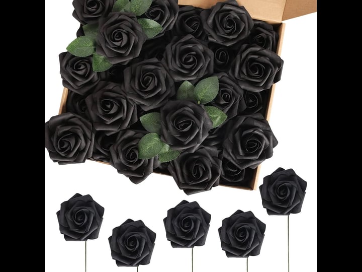 great-choice-products-60pcs-black-roses-artificial-flowersreal-looking-black-flowers-foam-fake-roses-1
