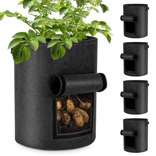 greatbuddy-4-pack-potato-grow-bags-10-gallon-thick-fabric-pots-for-plants-harvest-windows-sturdy-han-1