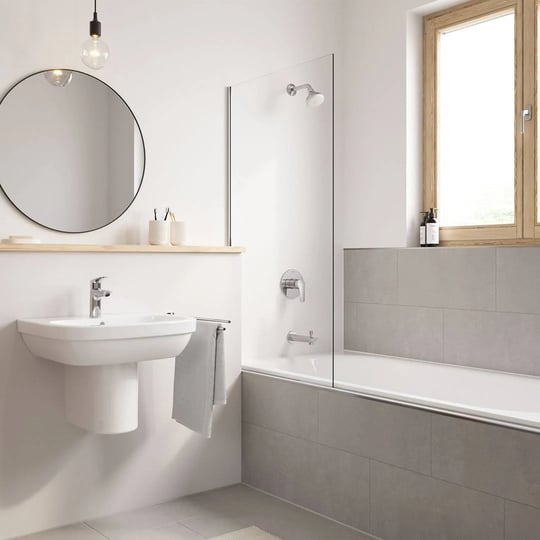 grohe-32643003-eurosmart-chrome-single-hole-single-handle-s-size-bathroom-faucet-1-2-gpm-less-drain-1