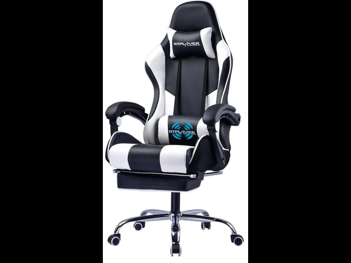 gtplayer-gaming-chair-with-footrest-and-ergonomic-lumbar-massage-pillow-white-1