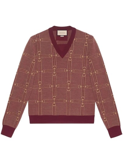 gucci-horsebit-jacquard-knit-v-neck-jumper-men-wool-l-red-1